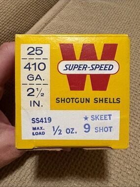 SUPER-SPEED Yellow Shotgun Shells Box - 410 GA, 2½ IN